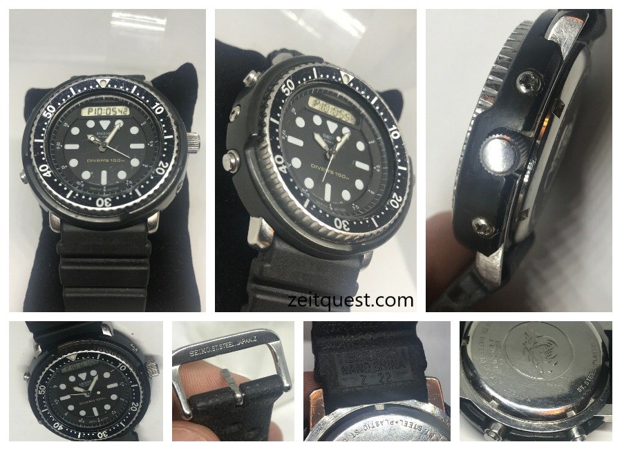 The Seiko H558-5009 divers watch “Arnie”, built to last, with a combination of analog and digital displays. Available on eBay.