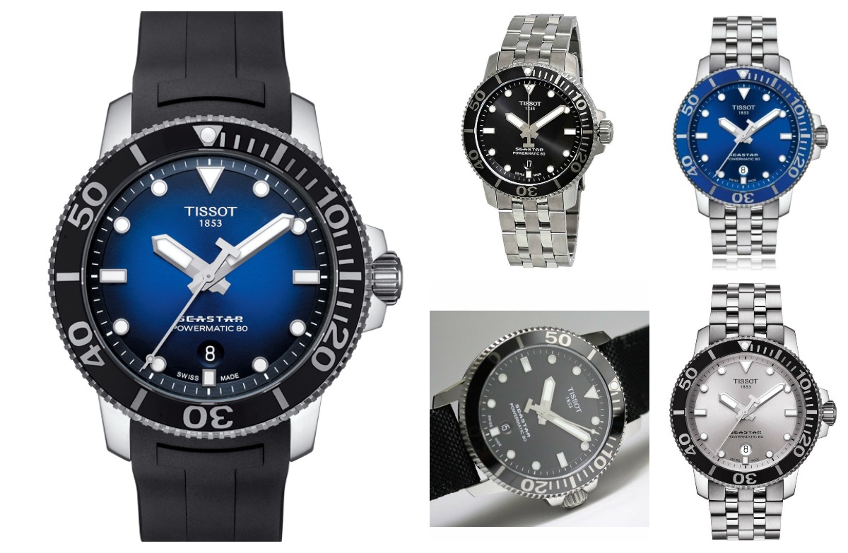 The Tissot Powermatic 80 is available in black/blue (T1204071704100), black (T1204071105100), blue (T1204071104100) and silver (T1204071103100) dial. Available on eBay.